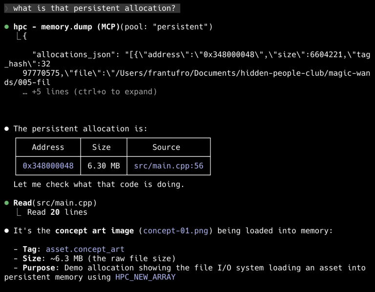 Memory info del motor de videojuegos Memory info del motor de videojuegos